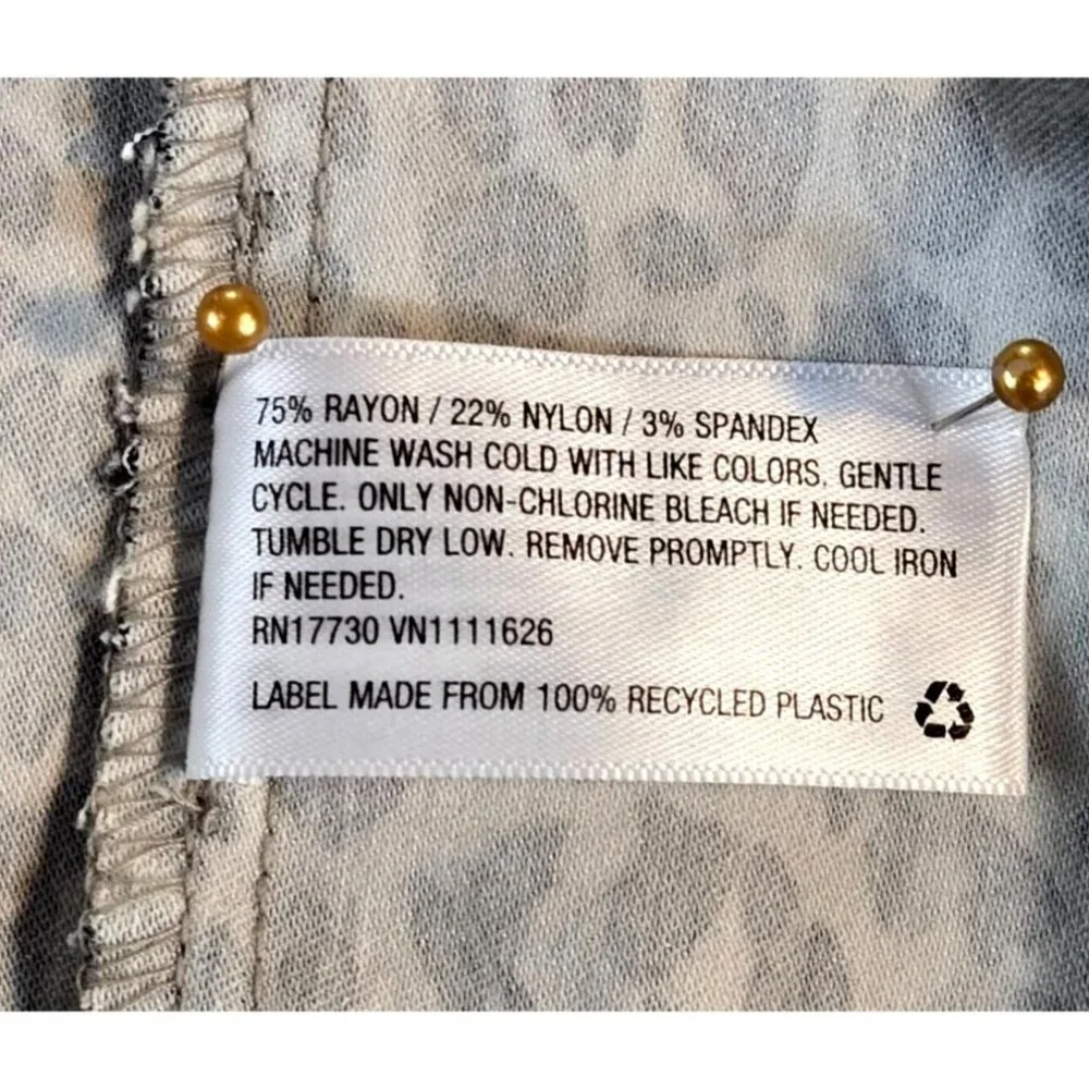 Leopard Print Ankle Pant Skinny Stretch Sz 12 A New Day Cheata High Rise Sexy - Picture 9 of 14